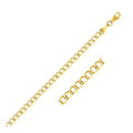 14k Yellow Gold Curb Chain (4.40 mm) by Avera Group