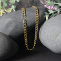 14k Yellow Gold Curb Chain (4.40 mm) by Avera Group