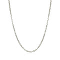 14k White Gold Diamond Cut Cable Link Chain (1.90 mm) by Avera Group
