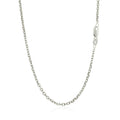 14k White Gold Diamond Cut Cable Link Chain (1.90 mm) by Avera Group