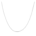 Double Extendable Diamond Cut Cable Chain in White Gold (0.87 mm) by Avera Group