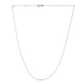 Double Extendable Diamond Cut Cable Chain in White Gold (0.87 mm) by Avera Group