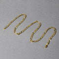10K Yellow Gold Solid Figaro Chain (4.50 mm) by Avera Group