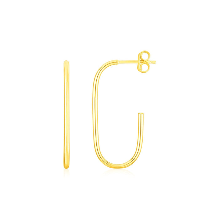 14K Yellow Gold J Hoop Earring by Avera Group