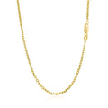 14k Yellow Gold Diamond Cut Cable Link Chain (1.90 mm) by Avera Group