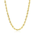 4.0mm 10k Yellow Gold Solid Diamond Cut Rope Chain by Avera Group