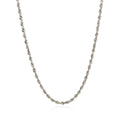 14k White Gold Solid Diamond Cut Rope Chain (2.50 mm) by Avera Group