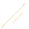 14k Yellow Gold Round Cable Link Chain 0.7mm by Avera Group