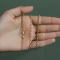14k Yellow Gold Oval Rolo Chain (3.20 mm) by Avera Group
