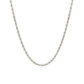 10k White Gold Solid Diamond Cut Rope Chain (1.60 mm) by Avera Group
