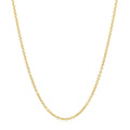 14k Yellow Gold Round Cable Link Chain (1.50 mm) by Avera Group