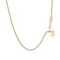 14k Rose Gold Adjustable Popcorn Chain (1.30 mm) by Avera Group