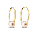 14k Yellow Gold Round Endless Pearl Earring(1x14mm) by Avera Group