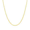 14k Yellow Gold Round Cable Link Chain 1.5mm by Avera Group
