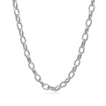 14k White Gold Oval Rolo Chain (4.60 mm) by Avera Group