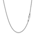14k White Gold Round Wheat Chain (1.50 mm) by Avera Group
