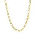 10K Yellow Gold Solid Figaro Chain (3.70 mm) by Avera Group