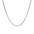 Rhodium Plated 1.2mm Sterling Silver Snake Style Chain by Avera Group