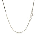 Rhodium Plated 1.2mm Sterling Silver Snake Style Chain by Avera Group