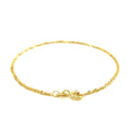 10k Yellow Gold Singapore Anklet 1.5mm by Avera Group