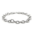 Sterling Silver Rhodium Plated Fancy Charm Bracelet (6.70 mm) by Avera Group