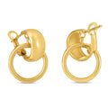 14k Yellow Gold Interlocking Omega Hoops by Avera Group