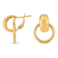 14k Yellow Gold Interlocking Omega Hoops by Avera Group