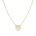 14K Yellow Gold Tree of Life Necklace by Avera Group