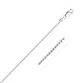 14k White Gold Diamond-Cut Bead Chain (1.10 mm) by Avera Group