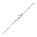 14k White Gold Diamond-Cut Bead Chain (1.10 mm) by Avera Group