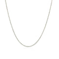 14k White Gold Diamond-Cut Bead Chain (1.10 mm) by Avera Group