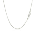 14k White Gold Diamond-Cut Bead Chain (1.10 mm) by Avera Group