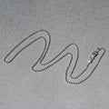 14k White Gold Diamond-Cut Bead Chain (1.10 mm) by Avera Group