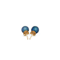 14k Yellow Gold Cultured Black Pearl Stud Earrings (6mm) by Avera Group