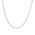 14k White Gold Adjustable Cable Chain (1.10 mm) by Avera Group