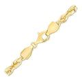 14k Yellow Gold Solid Diamond Cut Rope Bracelet (5.00 mm) by Avera Group