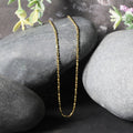 14k Yellow Gold Diamond-Cut Alternating Bead Chain (1.30 mm) by Avera Group