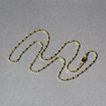 14k Yellow Gold Diamond-Cut Alternating Bead Chain (1.30 mm) by Avera Group