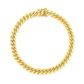 10k Yellow Gold Classic Miami Cuban Solid Bracelet (7.10 mm) by Avera Group
