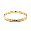 14k Yellow Gold Domed Bangle with a Weave Motif by Avera Group