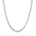 14k White Gold Solid Miami Cuban Chain (5.00 mm) by Avera Group
