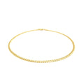 2.5mm 14k Yellow Gold Curb Link Anklet by Avera Group