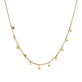 Choker Necklace with Hammered Beads in 14k Yellow Gold by Avera Group