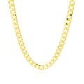 14k Yellow Gold Solid Curb Chain (5.70 mm) by Avera Group