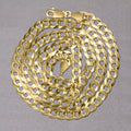 14k Yellow Gold Solid Curb Chain (5.70 mm) by Avera Group