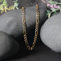 14K Yellow Gold Solid Pave Figaro Chain (3.80 mm) by Avera Group