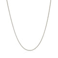 14k White Gold Round Wheat Chain (1.00 mm) by Avera Group