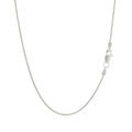 14k White Gold Round Wheat Chain (1.00 mm) by Avera Group