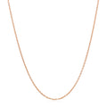 14k Rose Gold Oval Cable Link Chain (0.97 mm) by Avera Group