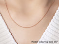 14k Rose Gold Oval Cable Link Chain (0.97 mm) by Avera Group